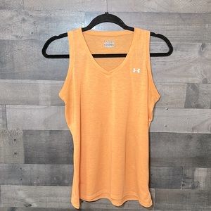 Orange Under Armour V-Neck Tank Top